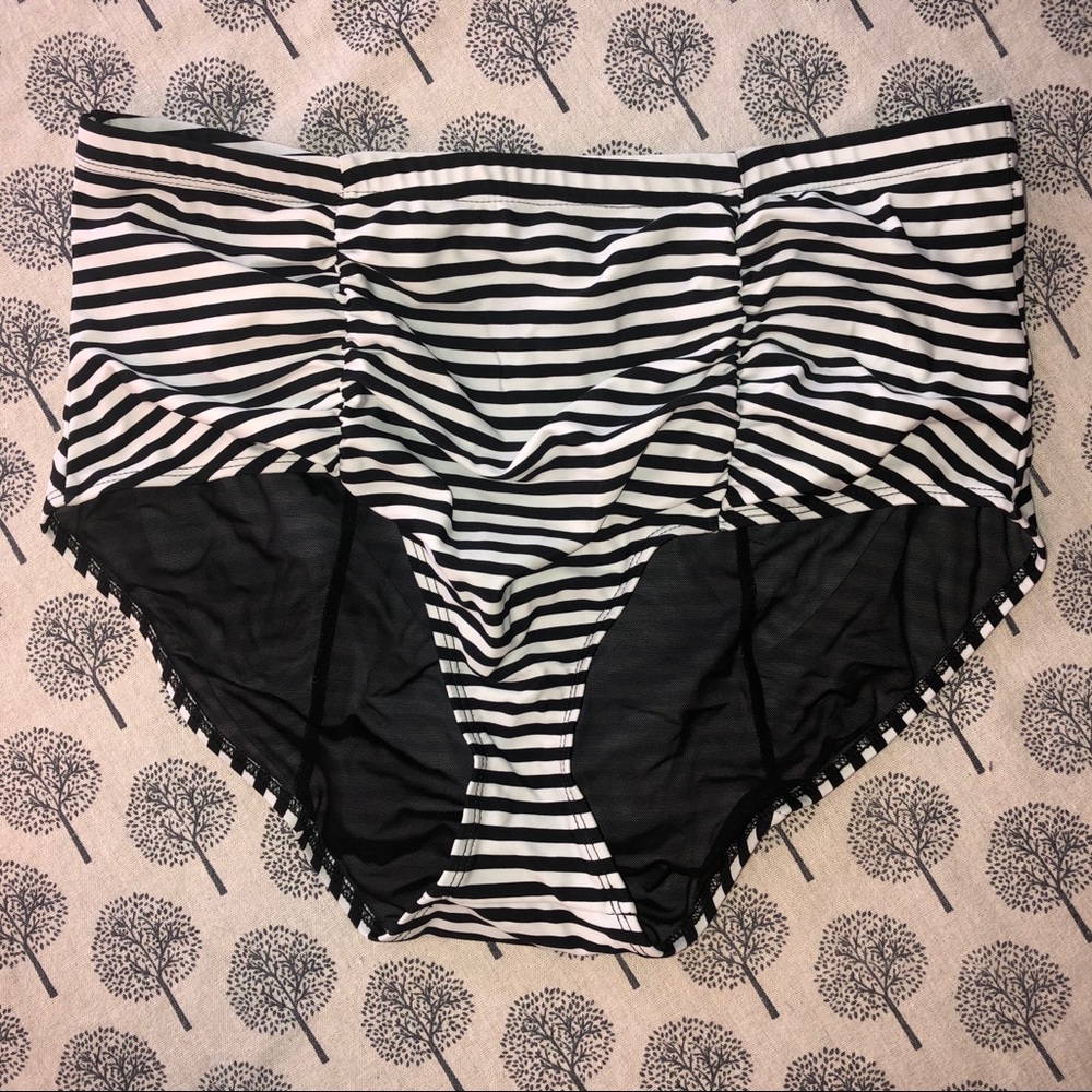 Torrid Striped High Waisted Bikini Bottom